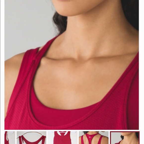 Lululemon All sport support tank burgundy - Picture 2 of 7